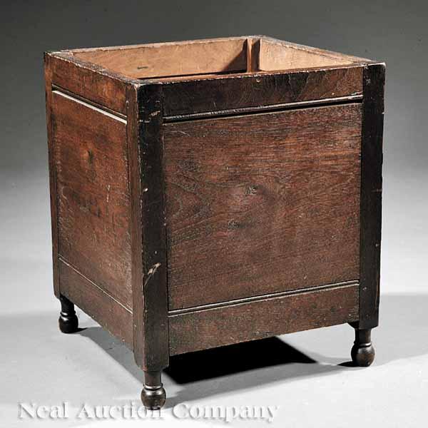 Appraisal: A Southern Walnut Coffer Planter early th c pegged construction