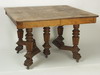 Appraisal: BANQUET TABLE - Circa quarter sawn solid oak ' square