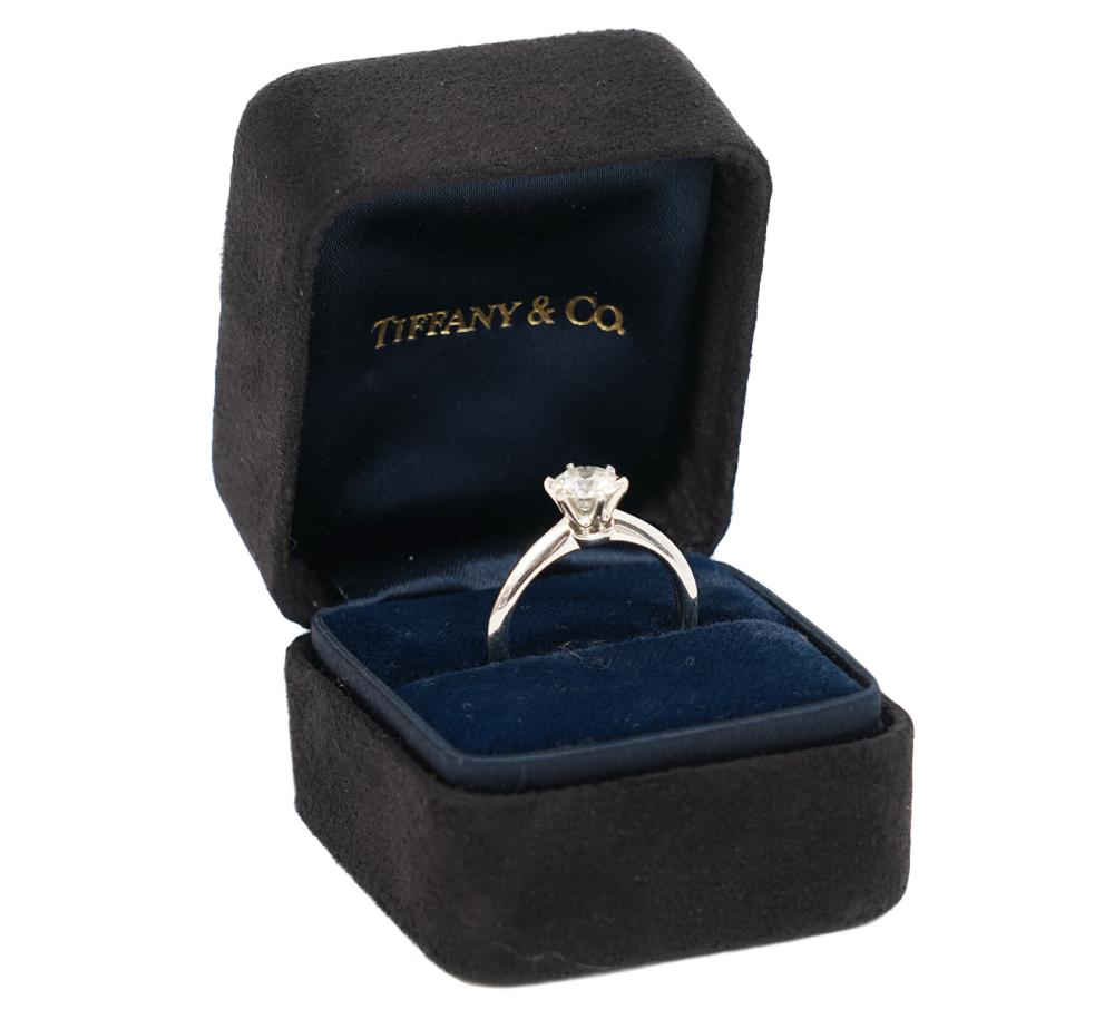 Appraisal: TIFFANY CO DIAMOND CT SOLITAIRE RINGPlatinum Tiffany Co diamond solitaire