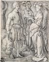 Appraisal: LUCAS VAN LEYDEN Two engravings The Fall of Man x