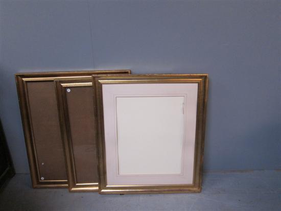 Appraisal: Three large gilt wood watercolour frames two glazed with backboards