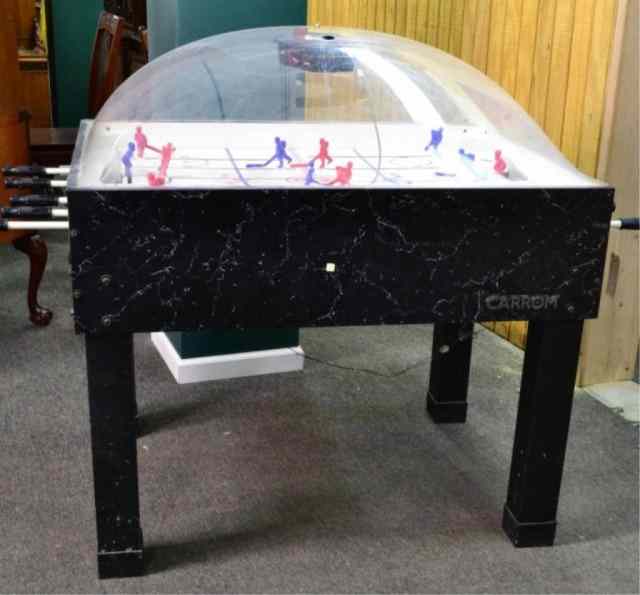 Appraisal: CARROM TABLE HOCKEY GAMEBubble dome is removable from this sturdy