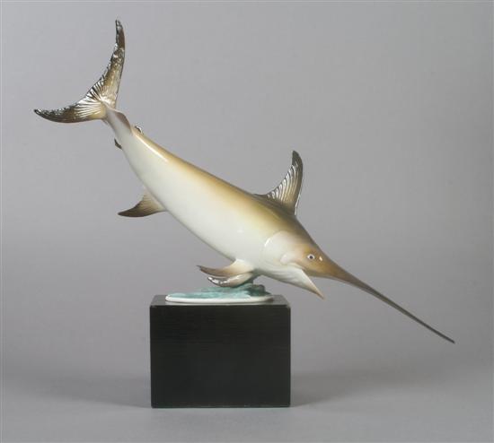 Appraisal: A Royal Worcester Sword Fish Height inches Width inches