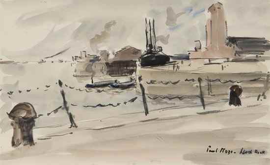 Appraisal: Paul Maze - Liverpool Docks watercolour on paper signed lower