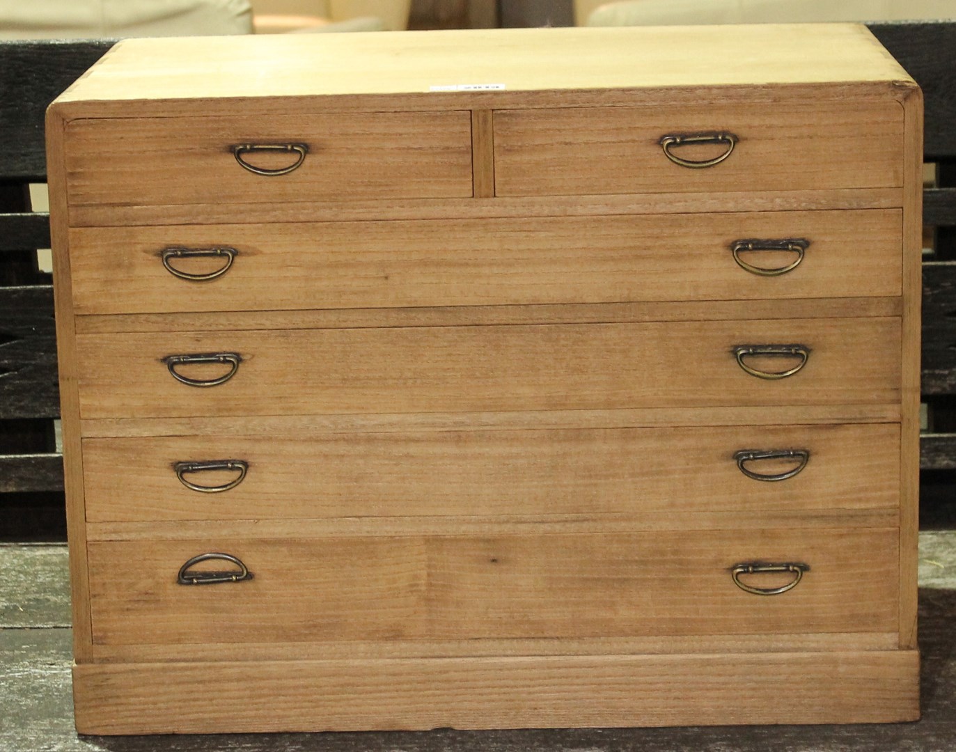 Appraisal: A th century Japanese hardwood table top collectors chest of