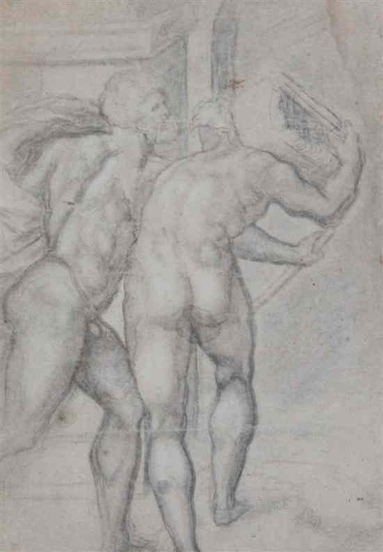 Appraisal: Bardinelli - charcoal and wash Study for the Martyrdom of