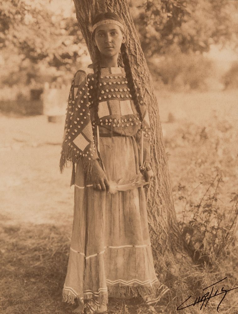 Appraisal: Edward Curtis Untitled Female Portrait by Tree Edward S Curtis