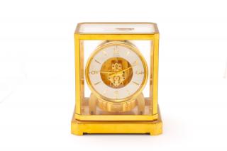 Appraisal: Mid Century LeCoultre Gilt Brass Atmos Clock Jaeger-LeCoultre Swiss -