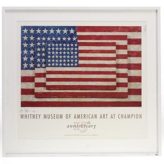 Appraisal: After Jasper Johns signed offset lithograph After Jasper Johns signed