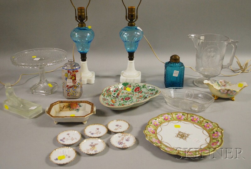 Appraisal: Fifteen Miscellaneous Ceramic and Glass Articles six porcelain butter pats