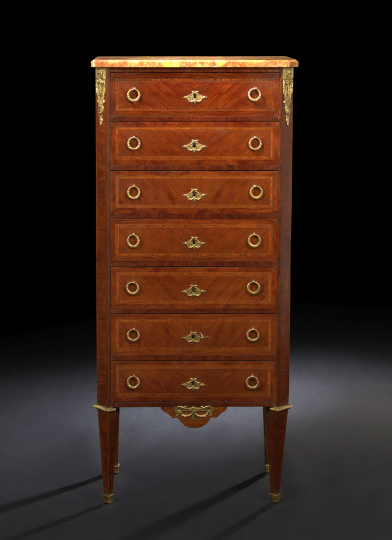 Appraisal: Napoleon III Kingwood and Marble-Top Semainier third quarter th century