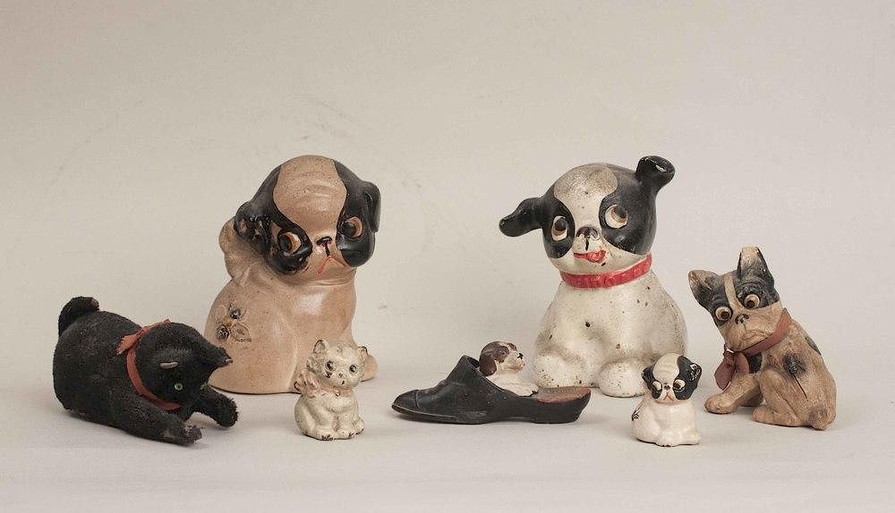 Appraisal: G G Drayton Terrier Bank Hubley Fido Bank and other