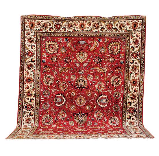 Appraisal: Tabriz carpet ' x ' Provenance Property from Georgia private