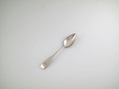 Appraisal: James Sturrock a silver Oar pattern dessert spoon circa script