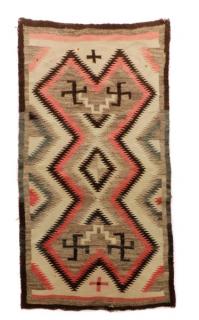 Appraisal: Navajo Regional Whirling Log Weaving Rug Navajo rug circa pre-