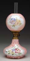 Appraisal: PAIRPOINT MT WASHINGTON MINI LAMP S - WMG with pink