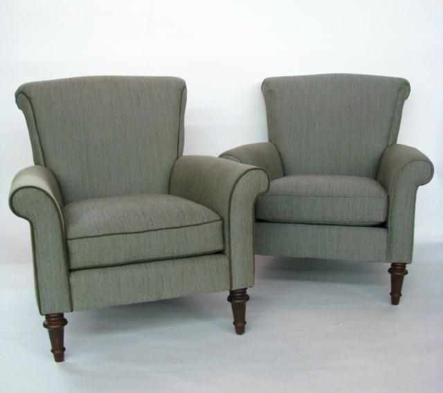 Appraisal: Pair of Bernhardt Occasional Upholstered Chairs Martha Stewart Collection