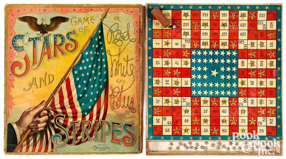 Appraisal: McLoughlin Bros Stars and Stripes game McLoughlin Bros Stars and