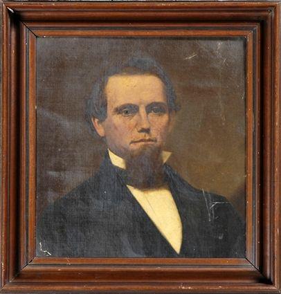 Appraisal: American School th C Portrait of a Gentleman Oil on