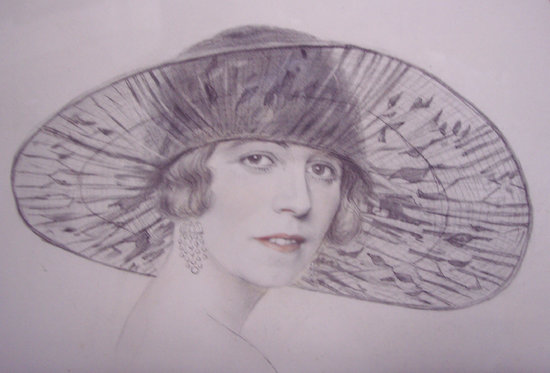 Appraisal: Christos Simatos Portrait of a lady wearing a hat