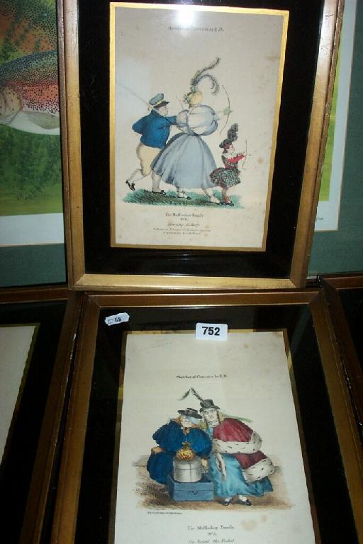 Appraisal: A collection of eight humorous early th century coloured caricature