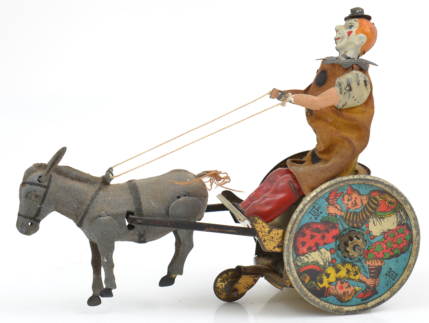 Appraisal: LEHMANN GERMANY BALKY MULE CLOCKWORK TIN TOY C VG