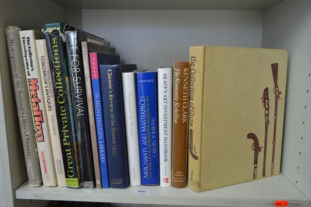 Appraisal: SHELF OF INTERNATIONAL ART AND COLLECTOR REFERENCE BOOKS INCL METAL