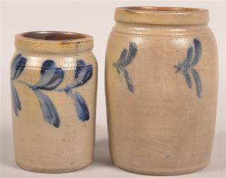 Appraisal: Two R C R PHILA Stoneware Jars Two R C