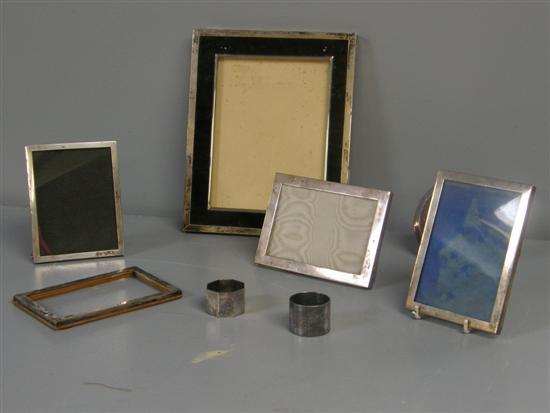 Appraisal: Edward VII silver photograph frame London x five others and