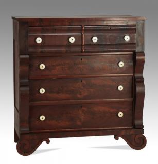 Appraisal: American Empire style chest of drawers h American Empire inspired