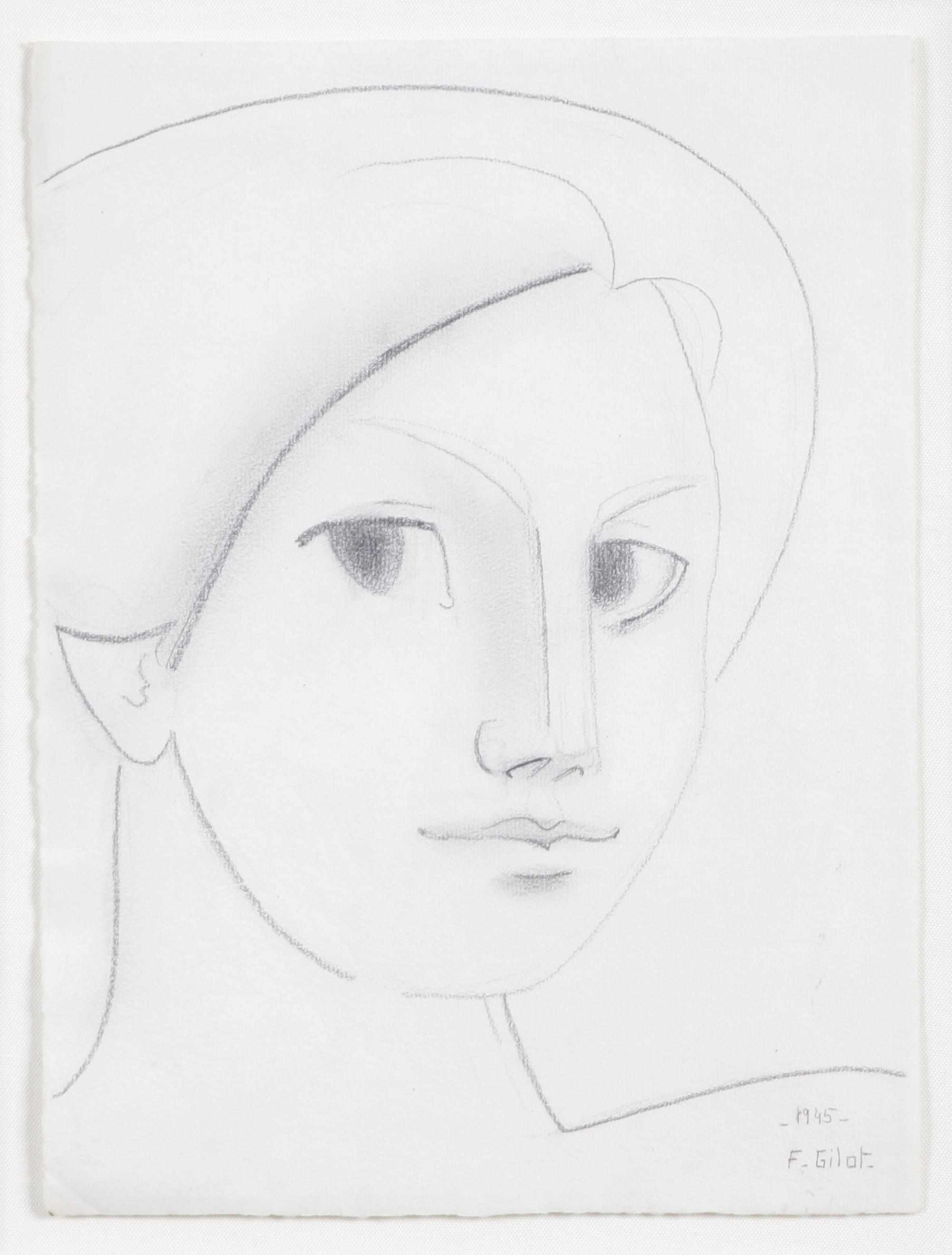 Appraisal: Franoise Gilot French born Head of a Woman x in