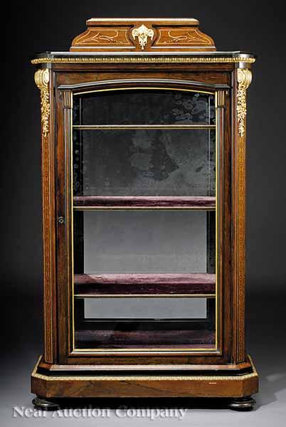 Appraisal: A Rare American Renaissance Inlaid Bronze-Mounted Ebonized and Incised Rosewood