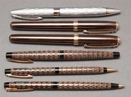 Appraisal: Sheaffer ''No '' gold wire pen pencil and fountain pen