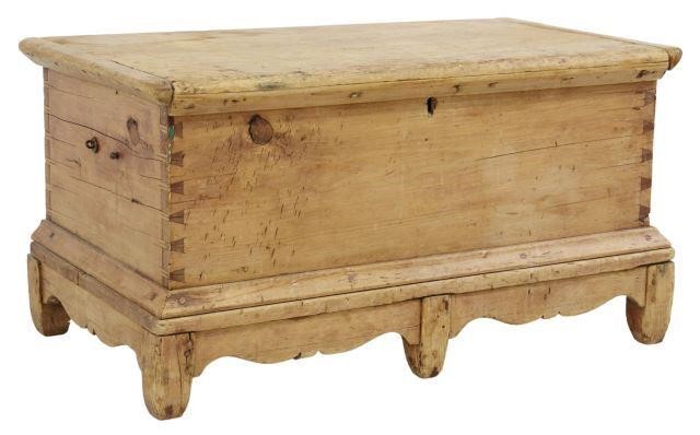 Appraisal: American pine storage trunk late th early th c visible