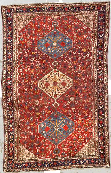 Appraisal: A Qashqa'i rug Southwest Persia late th century size approximately