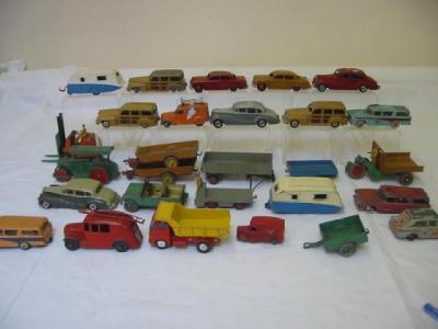 Appraisal: Eleven early cars fourteen other Dinky vehicles and three other