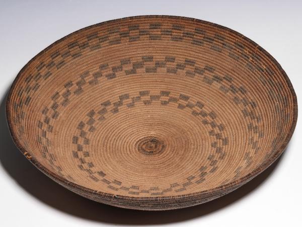 Appraisal: AN -INCH APACHE BASKETRY BOWL CIRCA The coiled rod foundation