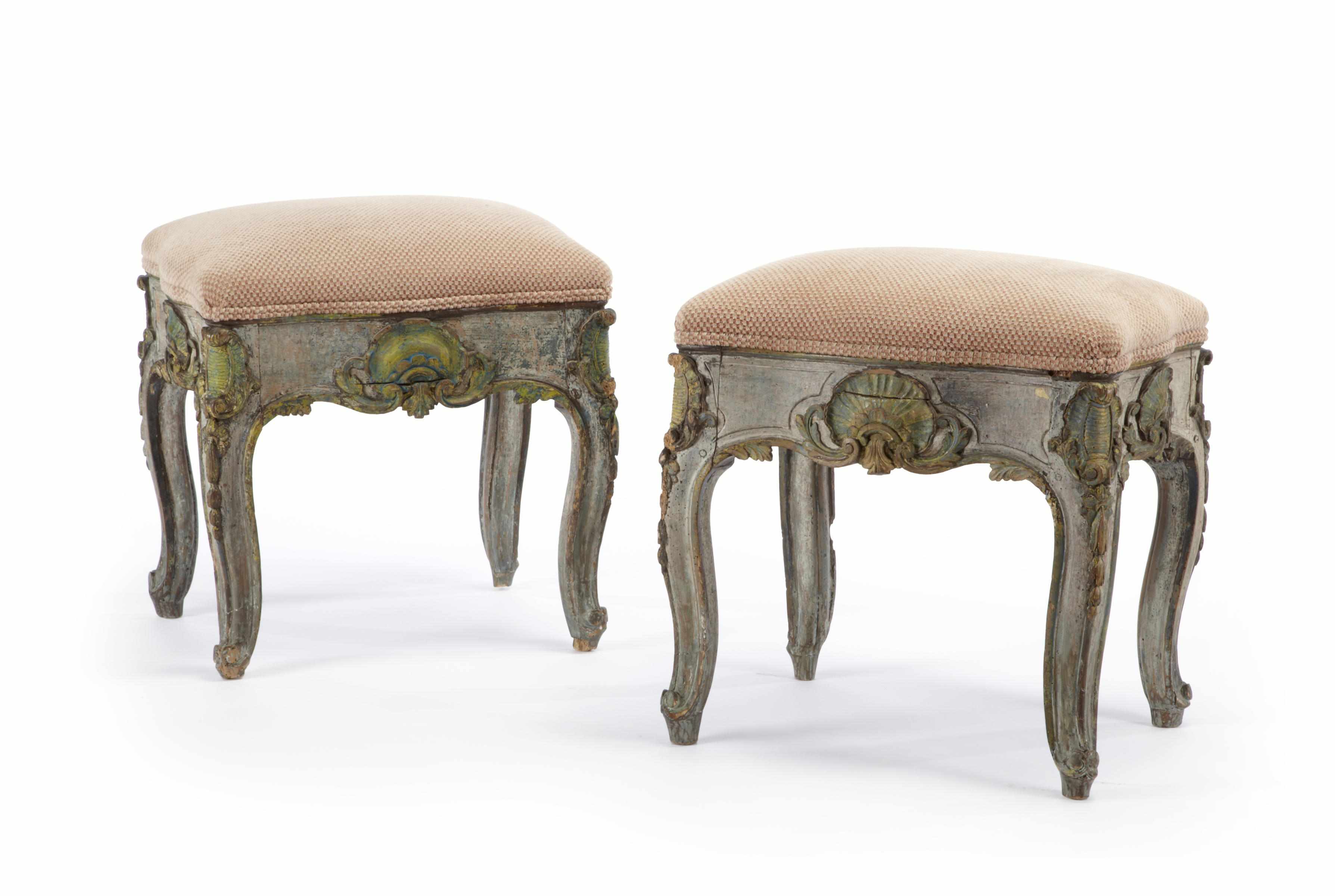 Appraisal: Property of another owner A pair of Louis XV painted