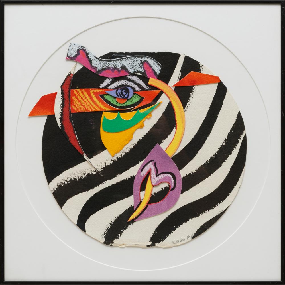 Appraisal: Miriam Hirsch American New Orleans b Zebra Abstract acrylic and