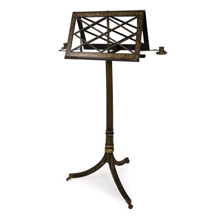 Appraisal: Regency Painted and Parcel Gilt Duet Music Stand Estimate -