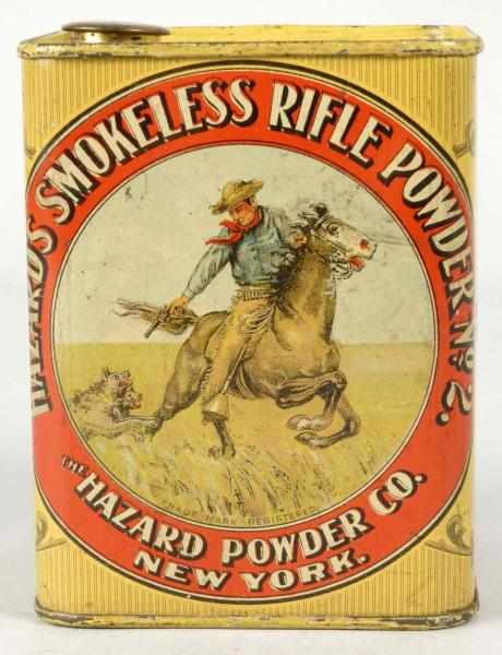 Appraisal: Yellow Smokeless Rifle Powder Tin Description Very unique tin with