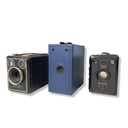 Appraisal: Three vintage Box cameras Including Ensign E Six- Brownie C