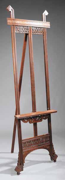 Appraisal: An American Eastlake Carved Walnut Easel late th c the