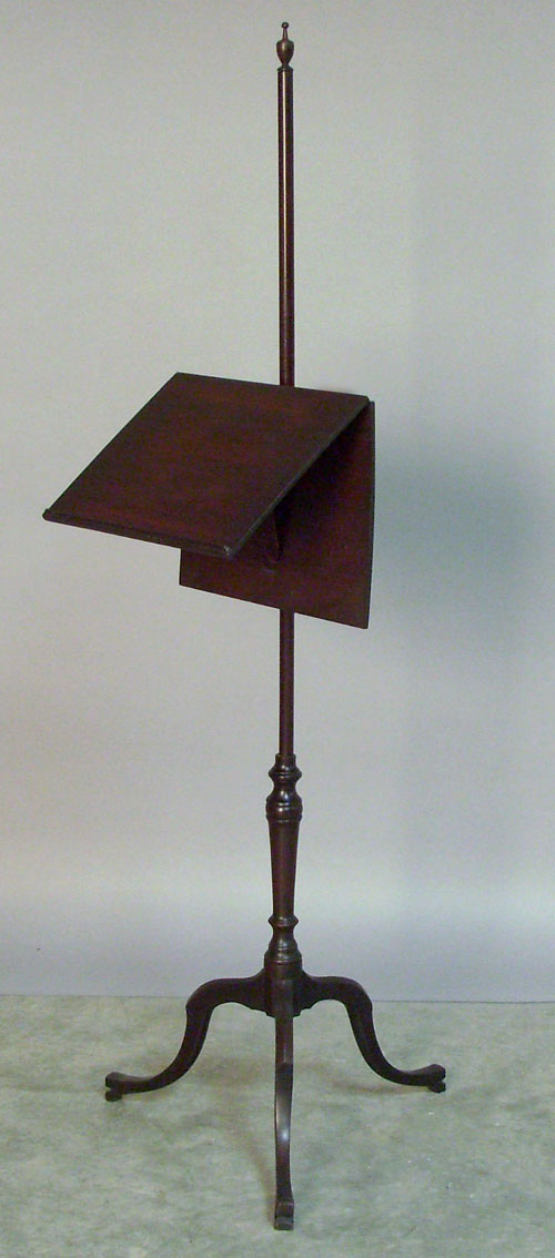 Appraisal: English mahogany music stand th c h