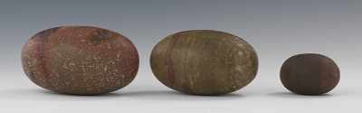 Appraisal: Three Shiva Stones The three consisting of a - L