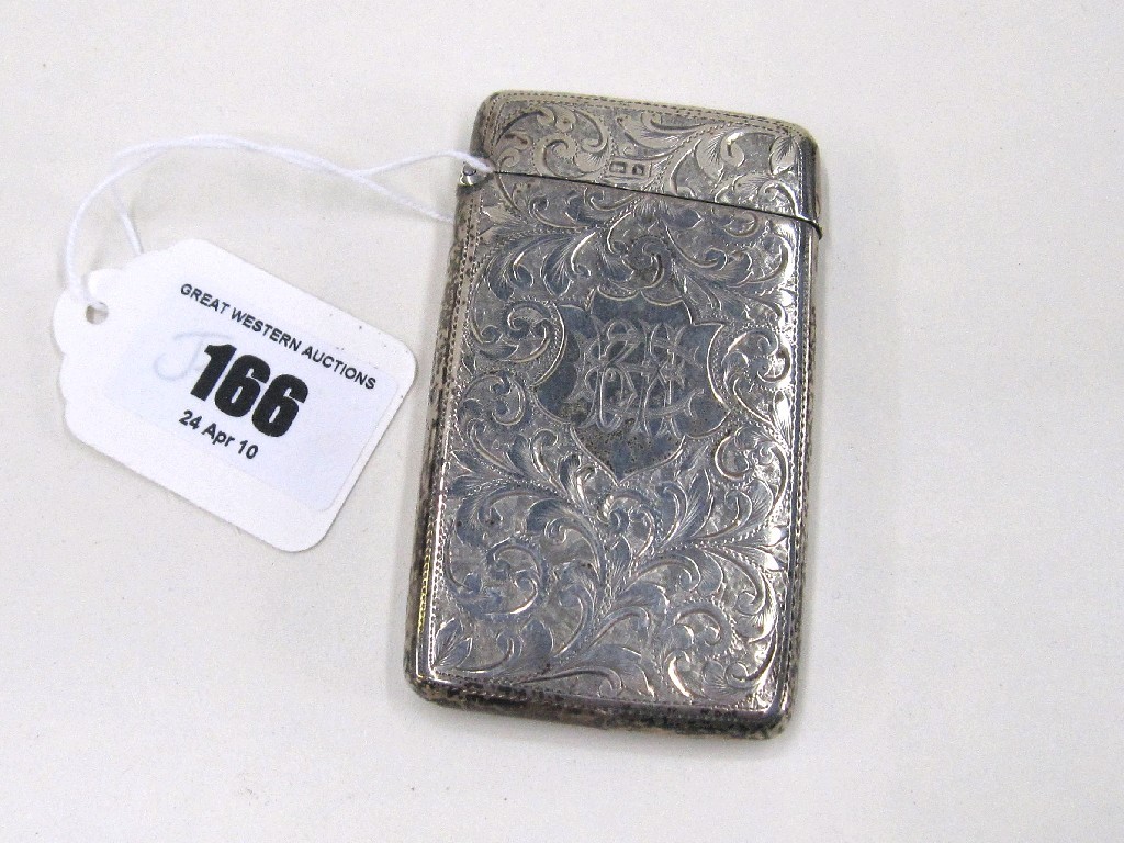 Appraisal: Silver card case Birmingham