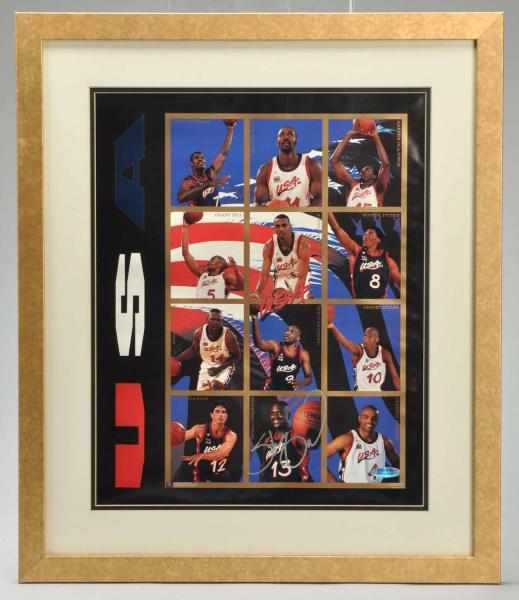 Appraisal: Signed USA Olympic Basketball Team Photo Description Framed Autographed by