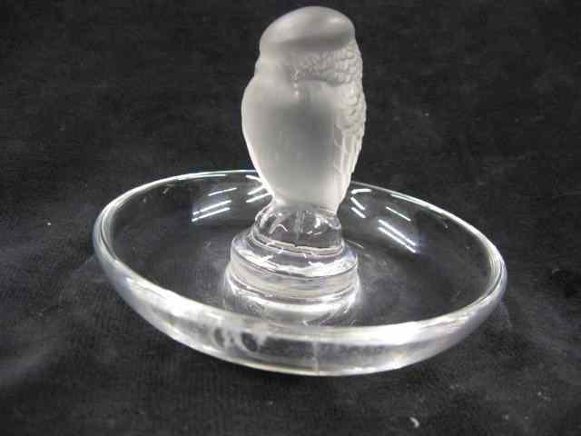 Appraisal: Lalique French Crystal Figural Pin Dishwith bird signed '' tall