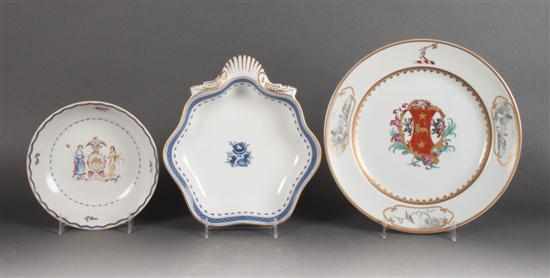 Appraisal: Three Mottahedeh Chinese Export and Gardner style porcelain plates and