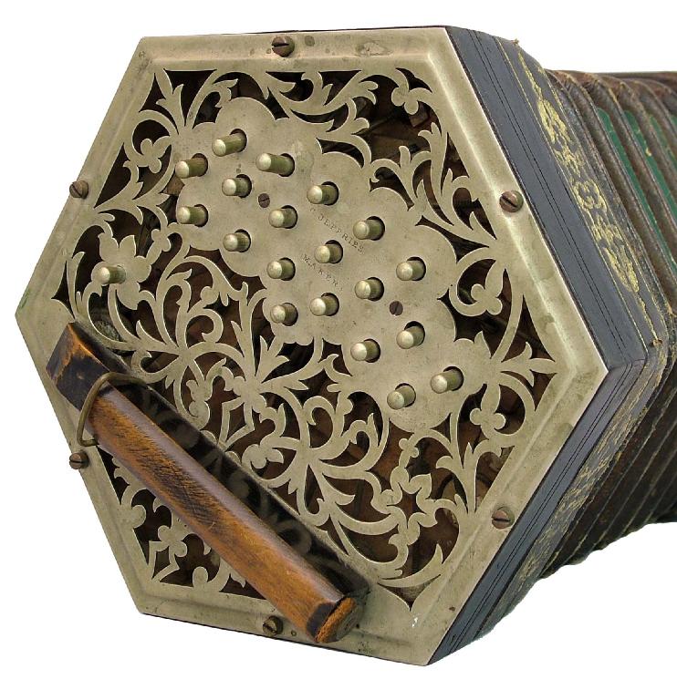 Appraisal: Good three row Anglo concertina by C Jeffries inscribed C